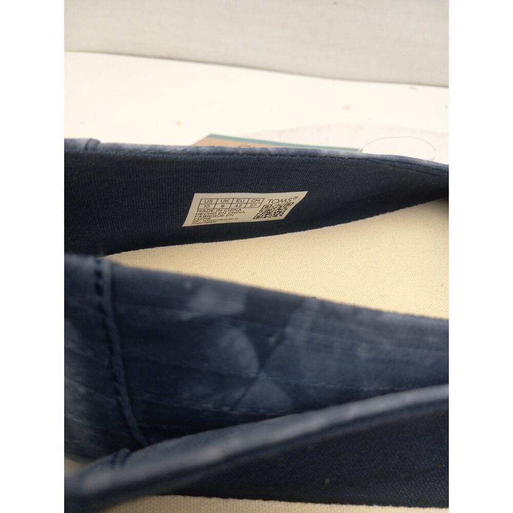 TOMS Alpargata Slip On Blue Tie Dye Woven Womens Size 10 Shoes Loafers - Picture 7 of 12